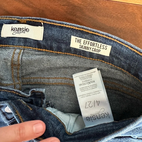 Kensie Effortless Skinny Crop Denim Jeans size 4/27 - Picture 5 of 5